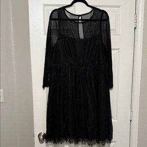 Torrid Black Long Sleeve Lace Dress